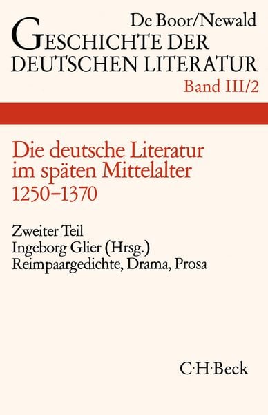Produktbild: Die deutsche Literatur im sp&auml;ten Mittelalter. Tl.2