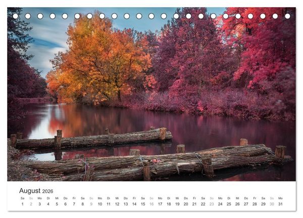 Produktbild: Cottbus und seine Umgebung in Infrarot (Tischkalender 2026 DIN A5 quer), CALVENDO Monatskalender