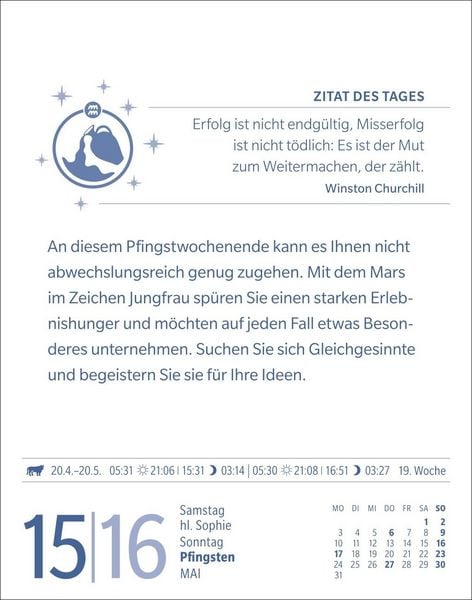 Produktbild: Wassermann Sternzeichenkalender 2027 - Tagesabrei&szlig;kalender - Ihr Horoskop f&uuml;r jeden Tag