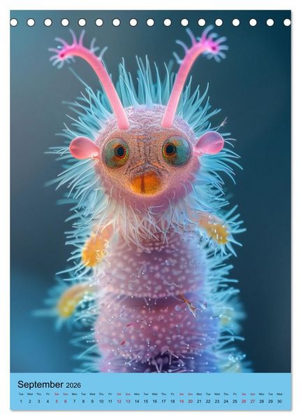 Produktbild: Microbial Cuteness (Desk Calendar 2026 DIN A5 portrait), CALVENDO 12 Month DeskCalendar