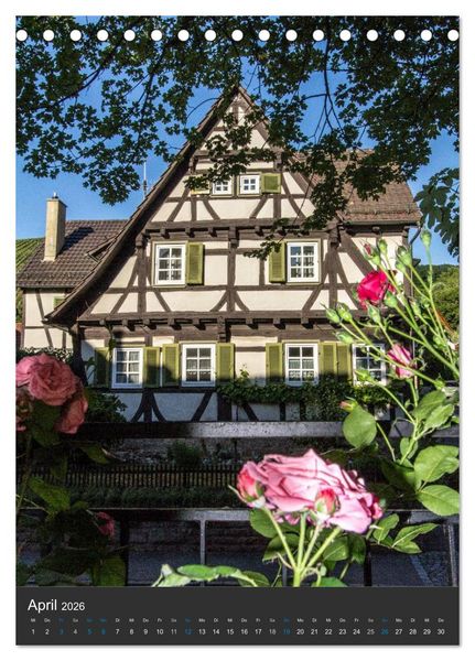 Produktbild: Str&uuml;mpfelbach - Fachwerkh&auml;user (Tischkalender 2026 DIN A5 hoch), CALVENDO Monatskalender