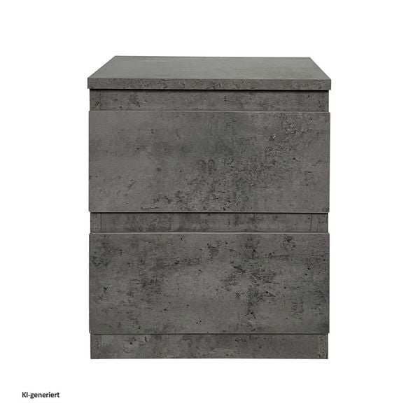 Produktbild: HTI-Living Nachtkommode 2er Set Beton mit 2 grifflosen Schubladen Nachtschrank Nachttisch