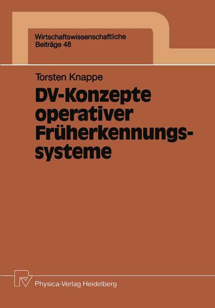 Produktbild: DV-Konzepte operativer Fr&uuml;herkennungssysteme