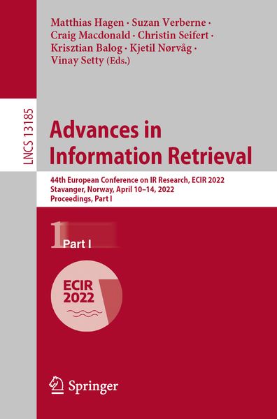 Produktbild: Advances in Information Retrieval