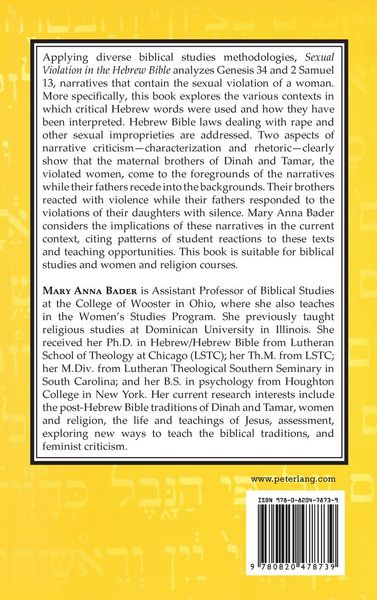 Produktbild: Sexual Violation in the Hebrew Bible