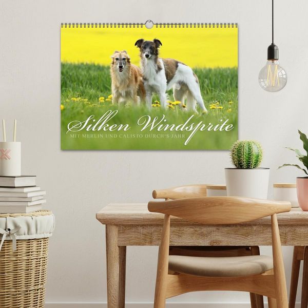 Produktbild: Silken Windsprite - Mit Merlin und Calisto durch&acute;s Jahr 2026 (Wandkalender 2026 DIN A3 quer), CALVENDO Monatskalender