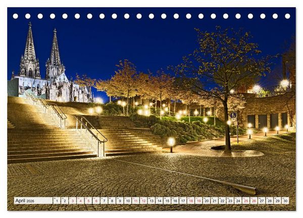 Produktbild: K&Ouml;LNER LICHTERZAUBER (Tischkalender 2026 DIN A5 quer), CALVENDO Monatskalender