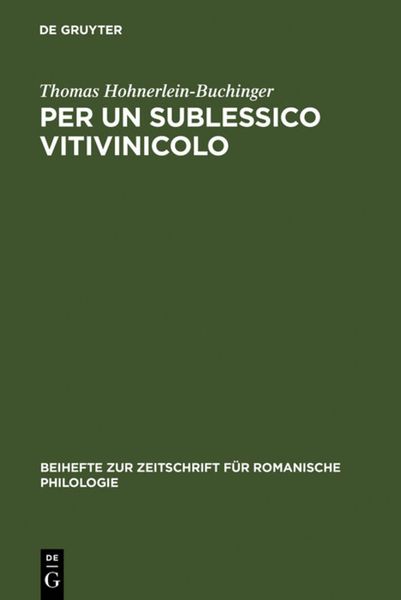 Produktbild: Per un sublessico vitivinicolo