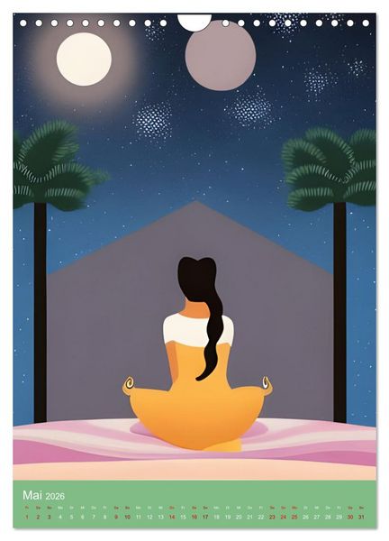 Produktbild: Meditation verbindet (Wandkalender 2026 DIN A4 hoch), CALVENDO Monatskalender