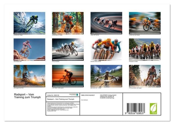 Produktbild: Radsport &ndash; Vom Training zum Triumph (Wandkalender 2026 DIN A4 quer), CALVENDO Monatskalender