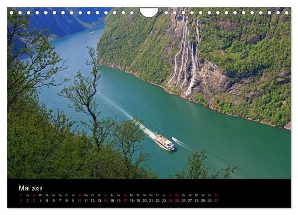 Produktbild: Hurtigruten - Entlang der norwegischen K&uuml;ste (Wandkalender 2026 DIN A4 quer), CALVENDO Monatskalender