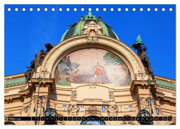 Produktbild: Jugendstilarchitektur - ein Bilderbogen quer durch Europa (Tischkalender 2026 DIN A5 quer), CALVENDO Monatskalender