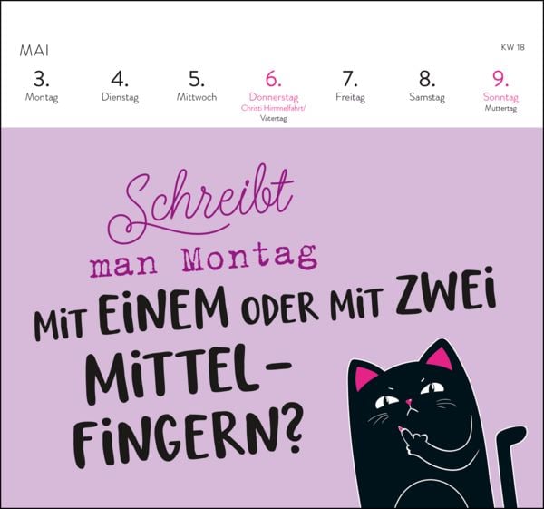 Produktbild: Postkartenkalender 2027: Falls mich jemand sucht: Ich bin im Eimer