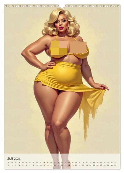 Produktbild: Pin-up Girls - Frech, Freiz&uuml;gig und Verf&uuml;hrerisch (Wandkalender 2026 DIN A3 hoch), CALVENDO Monatskalender