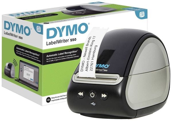 DYMO Labelwriter 550 Etiketten-Drucker Thermodirekt 300 x 300 dpi Etikettenbreite (max.): 61 mm USB