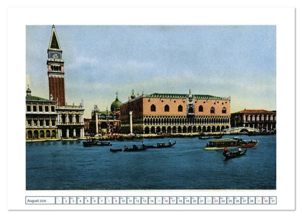 Produktbild: Erinnerungen an das alte Venedig: Historische Stiche von der Lagunenstadt (hochwertiger Premium Wandkalender 2026 DIN A2 quer), Kunstdruck in Hochglanz