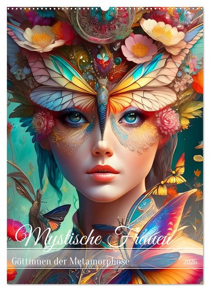 Produktbild: Mystische Frauen - G&ouml;ttinnen der Metamorphose (Wandkalender 2026 DIN A2 hoch), CALVENDO Monatskalender