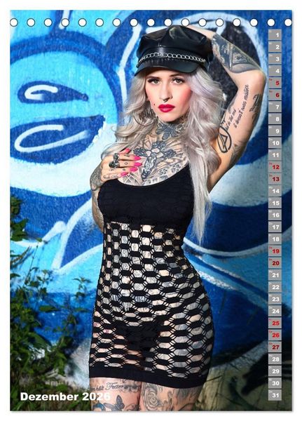 Produktbild: Beauty Tattoo Girls (Tischkalender 2026 DIN A5 hoch), CALVENDO Monatskalender