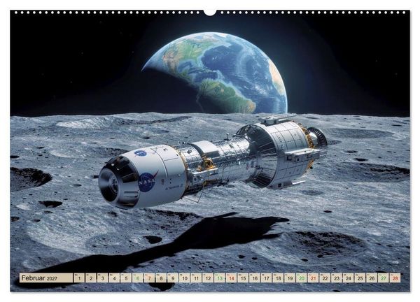 Produktbild: Mond Mission (hochwertiger Premium Wandkalender 2027 DIN A2 quer), Kunstdruck in Hochglanz