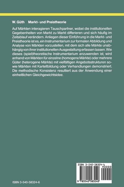 Produktbild: Markt- und Preistheorie