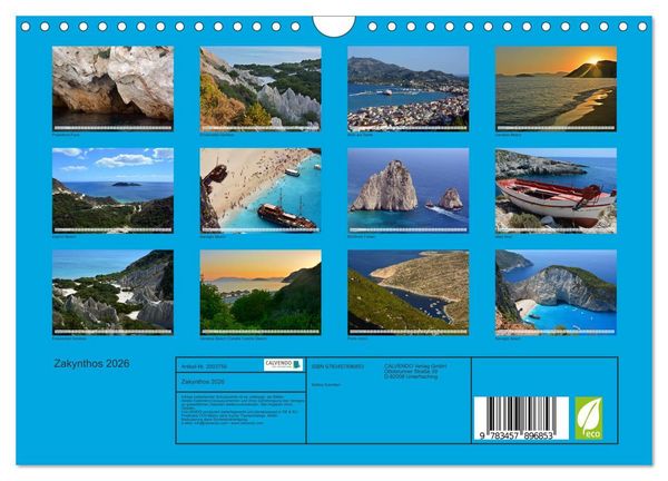 Produktbild: Zakynthos 2026 (Wandkalender 2026 DIN A4 quer), CALVENDO Monatskalender