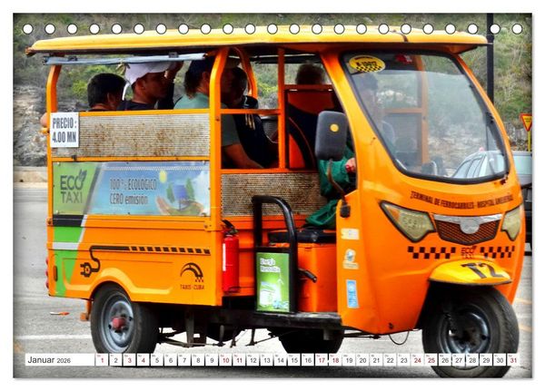 Produktbild: ECO TAXI - Umweltfreundlich in die Zukunft (Tischkalender 2026 DIN A5 quer), CALVENDO Monatskalender