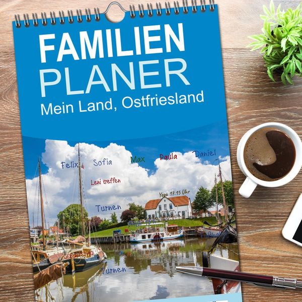 Produktbild: Familienplaner 2026 - Mein Land, Ostfriesland mit 5 Spalten (Wandkalender, 21 x 45 cm) CALVENDO