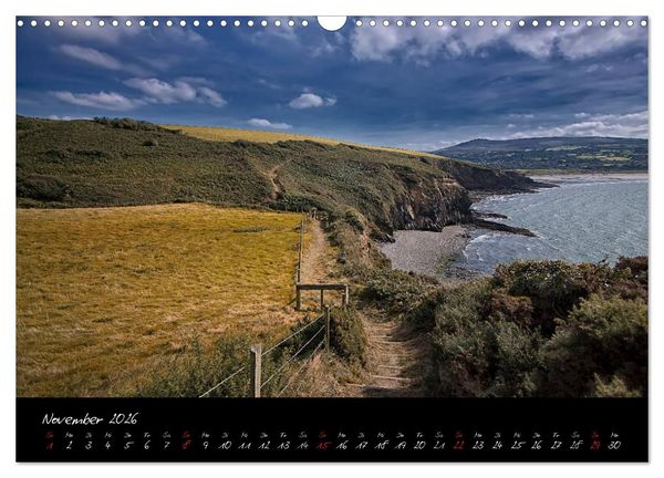 Produktbild: Wales - Pembrokeshire Coast Path (Wandkalender 2026 DIN A3 quer), CALVENDO Monatskalender