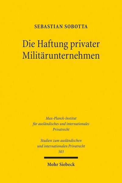 Produktbild: Die Haftung privater Milit&auml;runternehmen