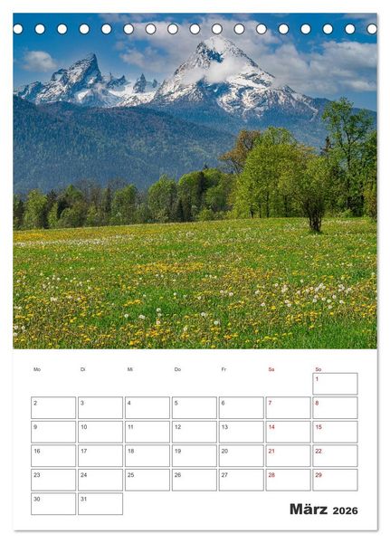 Produktbild: Oberbayerische Alpen (Tischkalender 2026 DIN A5 hoch), CALVENDO Monatskalender