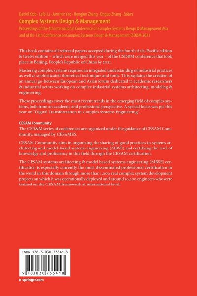 Produktbild: Complex Systems Design & Management