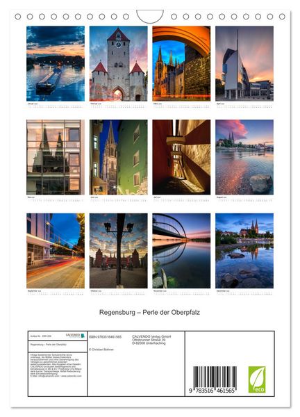 Produktbild: Regensburg &ndash; Perle der Oberpfalz (Wandkalender 2026 DIN A4 hoch), CALVENDO Monatskalender