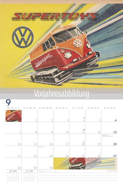 Produktbild: VW Brosch&uuml;renkalender Illustrationen 2027