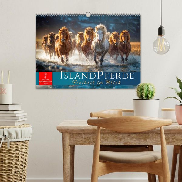 Produktbild: Islandpferde - Freiheit im Blick (Wandkalender 2026 DIN A3 quer), CALVENDO Monatskalender