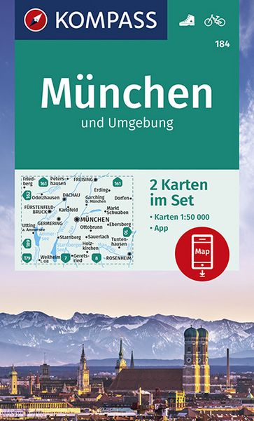 Produktbild: KOMPASS Wanderkarte M&uuml;nchen und Umgebung