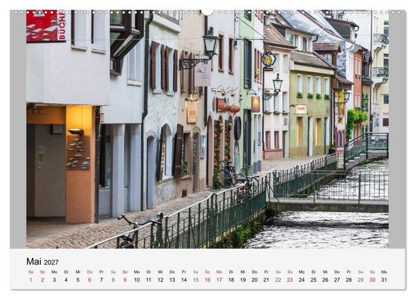Produktbild: Freiburg im Breisgau. Malerische Stadt am Rande des Schwarzwaldes (Wandkalender 2027 DIN A2 quer), CALVENDO Monatskalender
