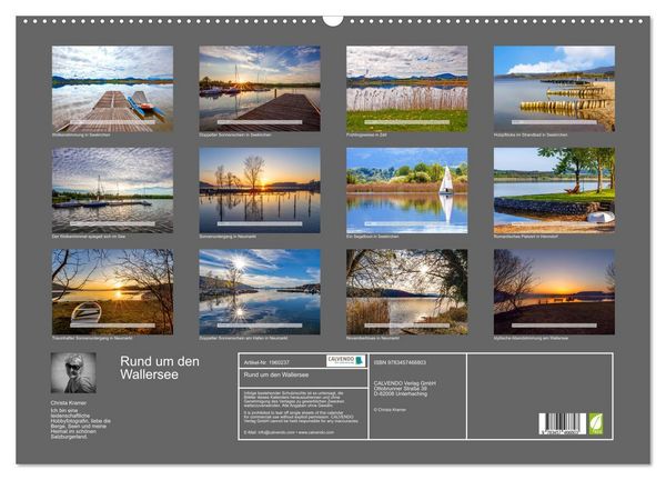 Produktbild: Rund um den Wallersee (Wandkalender 2026 DIN A2 quer), CALVENDO Monatskalender
