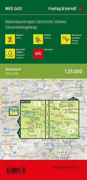 Produktbild: freytag & berndt Wanderkarte WKD 2401 Nationalparkregion S&auml;chsische Schweiz, Elbsandsteingebirge 1:25.000