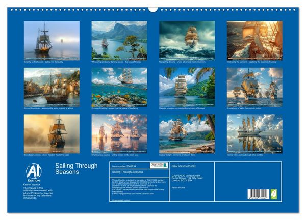 Produktbild: Sailing Through Seasons (Wall Calendar 2026 DIN A2 landscape), CALVENDO 12 Month Wall Calendar