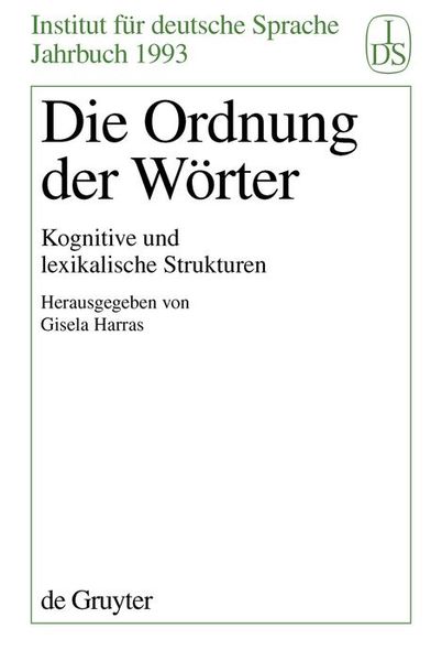 Produktbild: Die Ordnung der W&ouml;rter