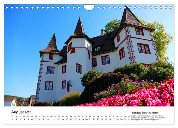 Deutschlands Burgen - besondere Burgen und schöne Schlösser (Wandkalender 2025 DIN A4 quer), CALVENDO Monatskalender