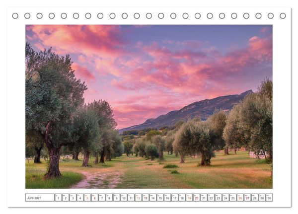 Produktbild: Die Magie der Olivenhaine (Tischkalender 2027 DIN A5 quer), CALVENDO Monatskalender