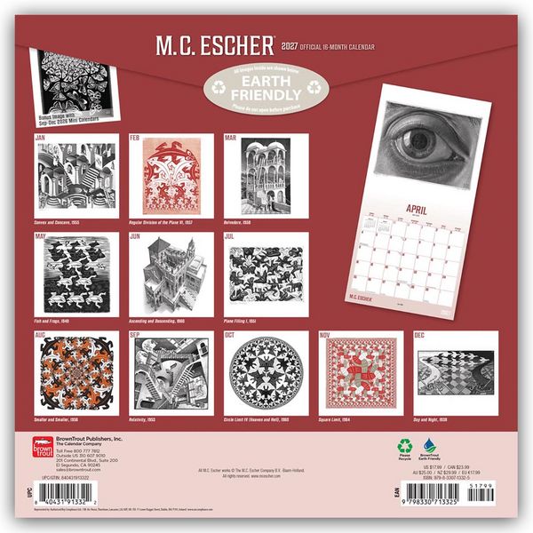 Produktbild: M. C. Escher 2027 &ndash; 16-Monatskalender