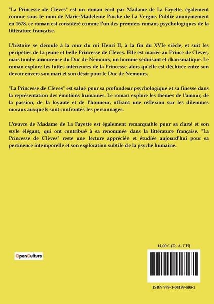 Produktbild: La Princesse de Cl&egrave;ves