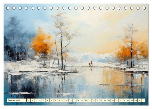 Produktbild: Eine Landschaft im Jahr (Tischkalender 2026 DIN A5 quer), CALVENDO Monatskalender