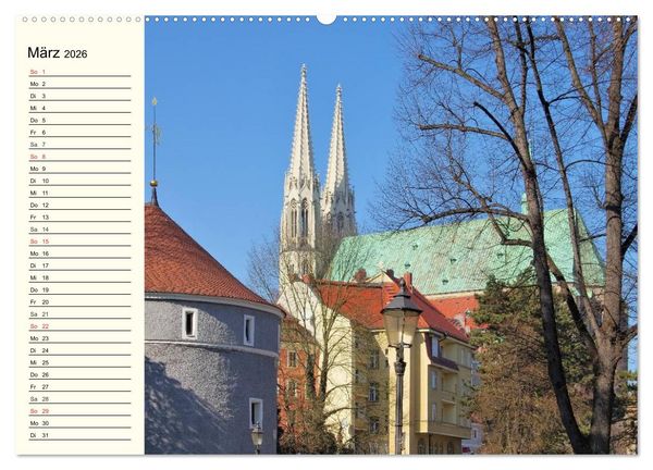 Produktbild: G&ouml;rlitz - Die Perle Niederschlesiens (hochwertiger Premium Wandkalender 2026 DIN A2 quer), Kunstdruck in Hochglanz