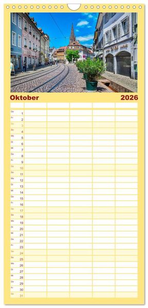 Produktbild: Familienplaner 2026 - Freiburg - Die entspannte Stadt im Breisgau mit 5 Spalten (Wandkalender, 21 x 45 cm) CALVENDO