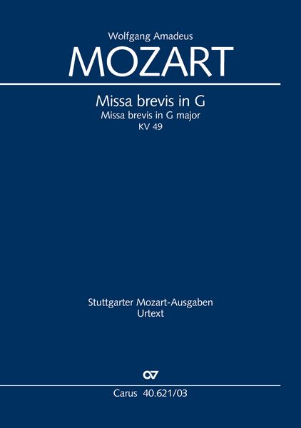 Produktbild: Missa brevis in G (Klavierauszug)