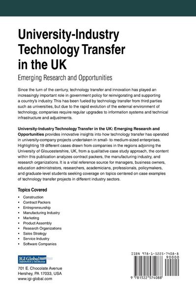 Produktbild: University-Industry Technology Transfer in the UK