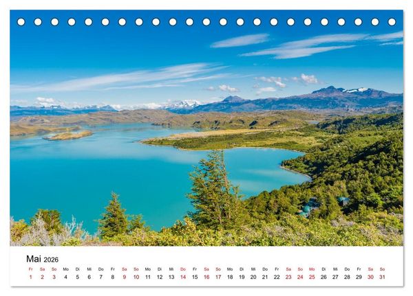Produktbild: Patagonien, Torres del Paine Nationalpark: Am Rand der Welt (Tischkalender 2026 DIN A5 quer), CALVENDO Monatskalender